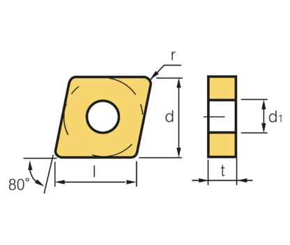 Пластина получистовая CNMG 120408-HS
